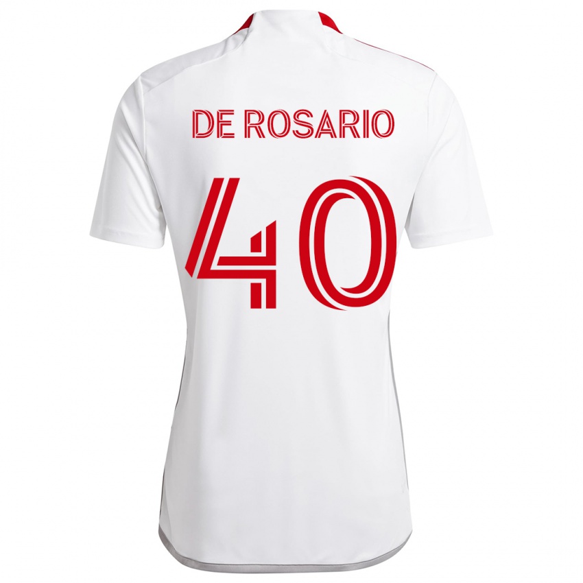 Homem Camisola Adisa De Rosario #40 Branco Vermelho Alternativa 2024/25 Camisa