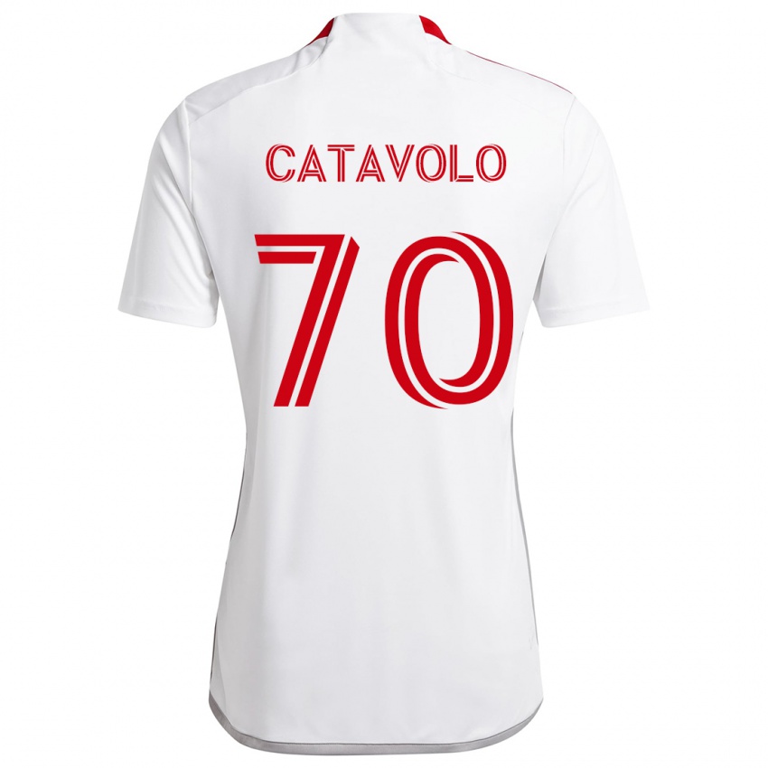 Homem Camisola Matthew Catavolo #70 Branco Vermelho Alternativa 2024/25 Camisa