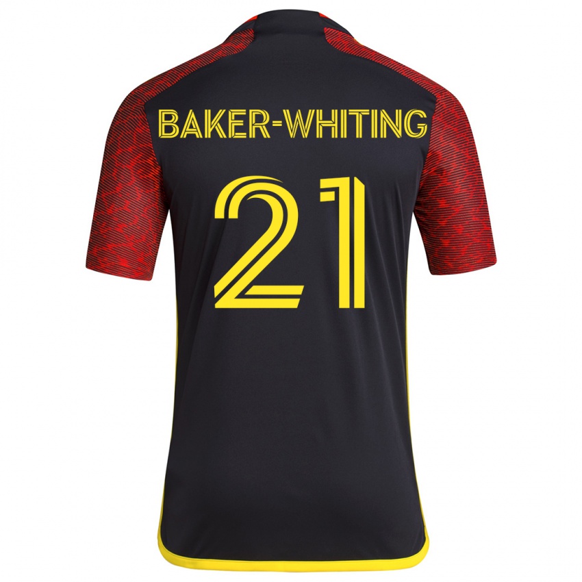 Homem Camisola Reed Baker-Whiting #21 Vermelho Preto Alternativa 2024/25 Camisa