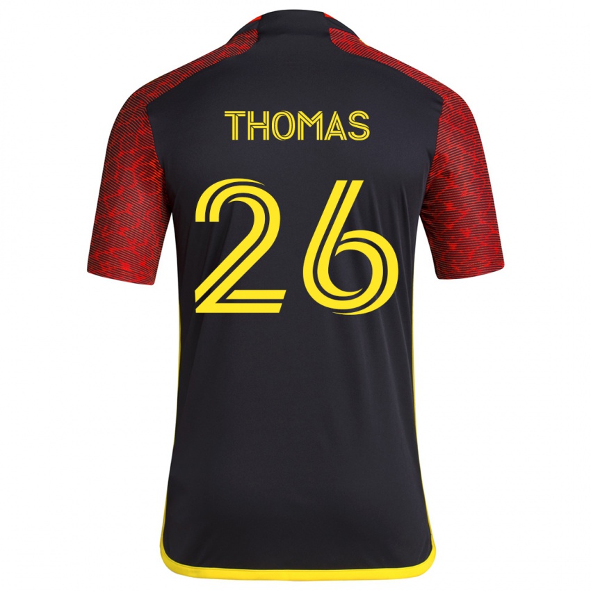 Homem Camisola Andrew Thomas #26 Vermelho Preto Alternativa 2024/25 Camisa