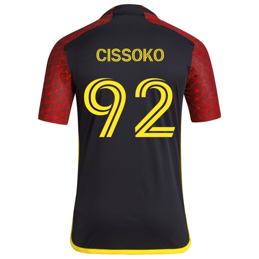 Homem Camisola Abdoulaye Cissoko #92 Vermelho Preto Alternativa 2024/25 Camisa