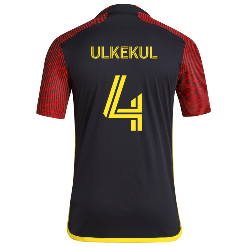 Homem Camisola Jodi Ulkekul #4 Vermelho Preto Alternativa 2024/25 Camisa