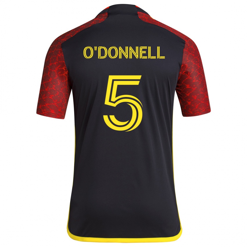 Homem Camisola Kristina O'donnell #5 Vermelho Preto Alternativa 2024/25 Camisa