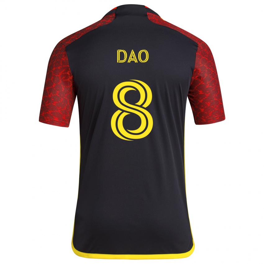 Homem Camisola Kaylee Dao #8 Vermelho Preto Alternativa 2024/25 Camisa