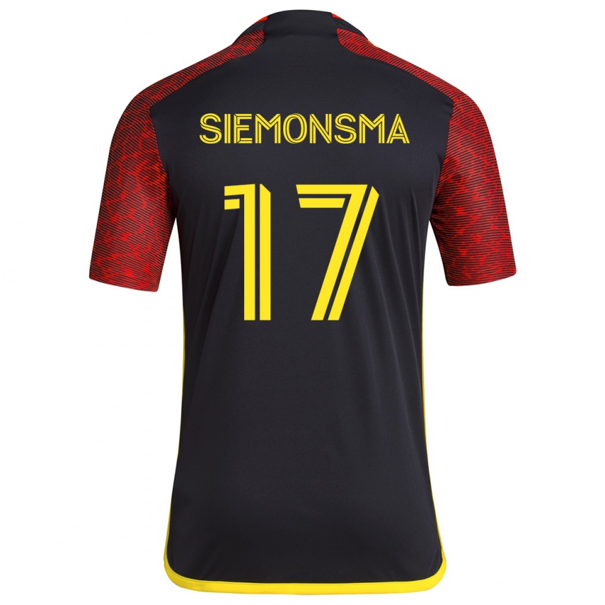 Homem Camisola Sianna Siemonsma #17 Vermelho Preto Alternativa 2024/25 Camisa