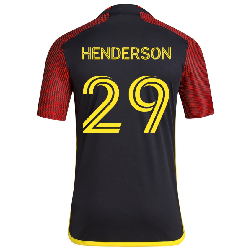 Homem Camisola Anna Henderson #29 Vermelho Preto Alternativa 2024/25 Camisa