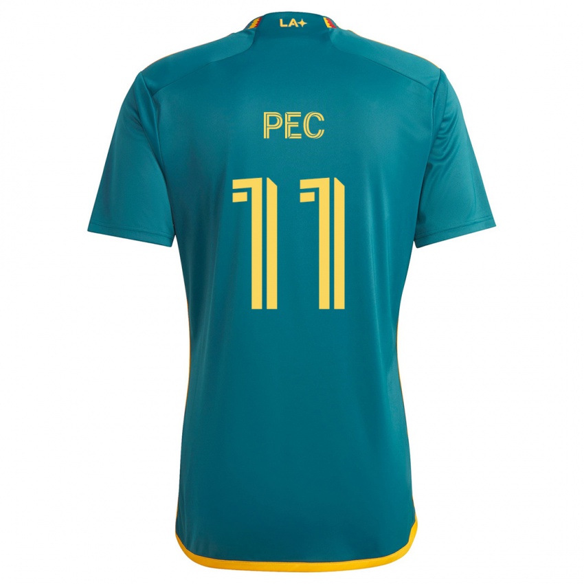 Homem Camisola Gabriel Pec #11 Verde Amarelo Alternativa 2024/25 Camisa