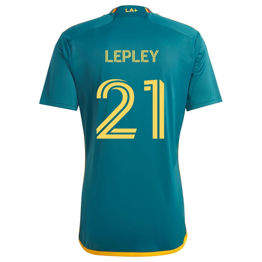 Homem Camisola Tucker Lepley #21 Verde Amarelo Alternativa 2024/25 Camisa