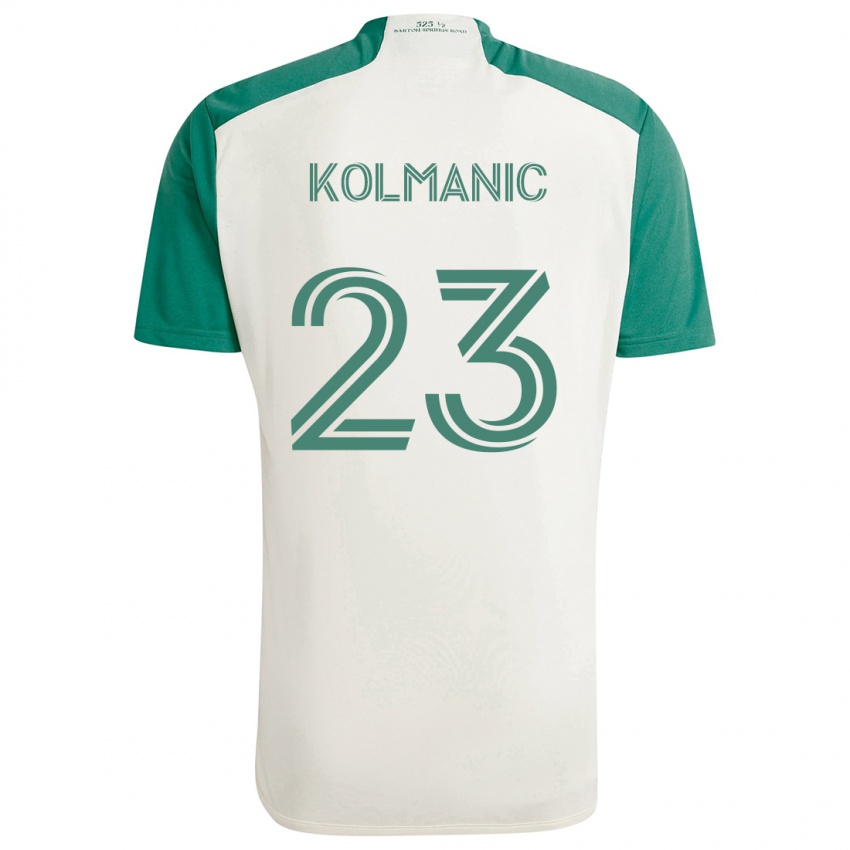 Homem Camisola Zan Kolmanic #23 Cores Bronzeadas Verde Alternativa 2024/25 Camisa