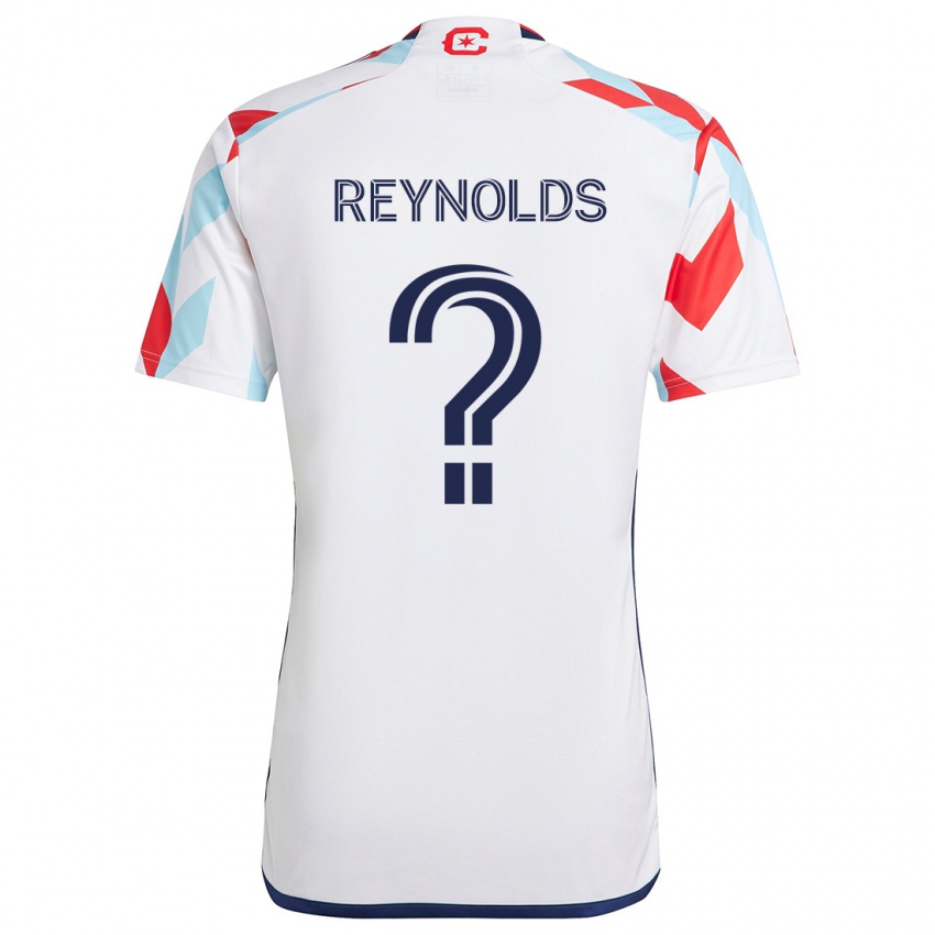 Homem Camisola Justin Reynolds #0 Branco Vermelho Azul Alternativa 2024/25 Camisa