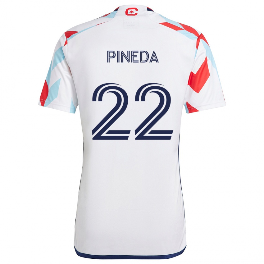 Homem Camisola Mauricio Pineda #22 Branco Vermelho Azul Alternativa 2024/25 Camisa