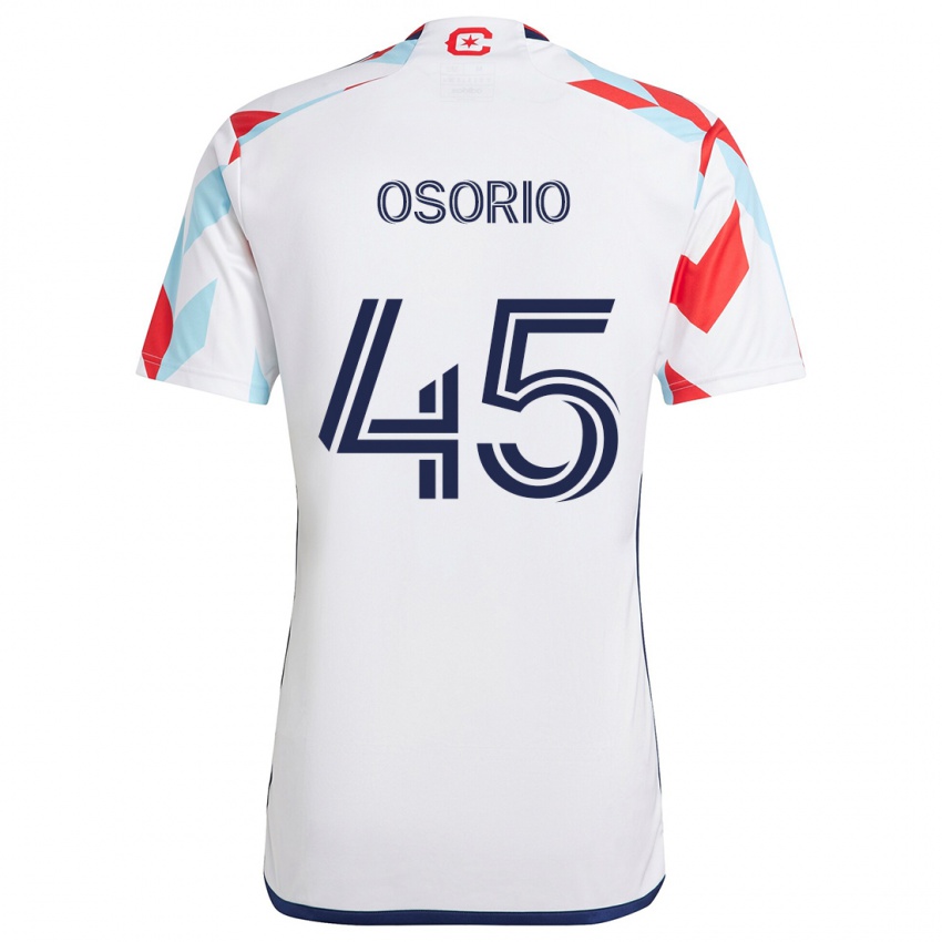 Homem Camisola Harold Osorio #45 Branco Vermelho Azul Alternativa 2024/25 Camisa