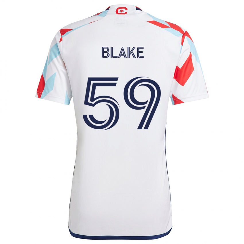 Homem Camisola Romain Blake #59 Branco Vermelho Azul Alternativa 2024/25 Camisa