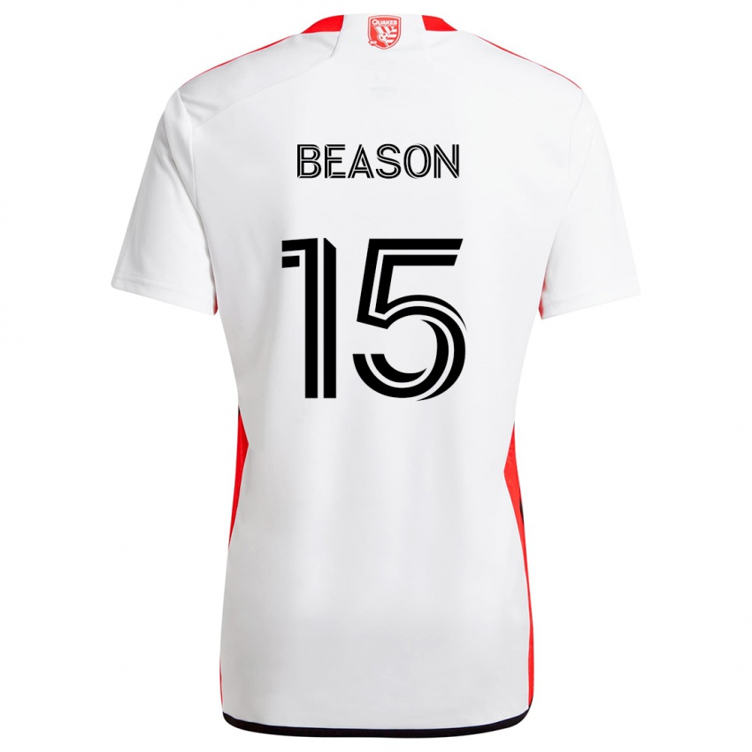 Homem Camisola Tanner Beason #15 Branco Vermelho Alternativa 2024/25 Camisa