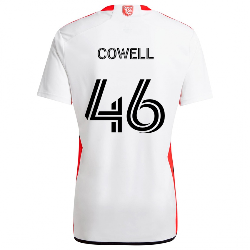 Homem Camisola Chance Cowell #46 Branco Vermelho Alternativa 2024/25 Camisa