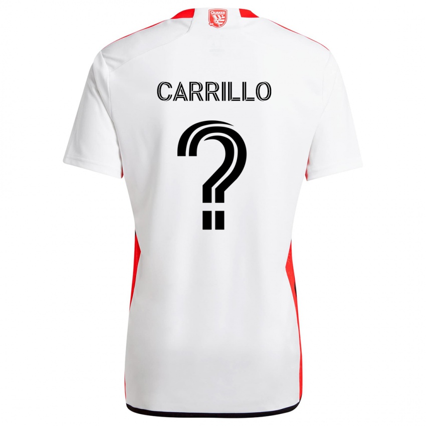 Homem Camisola Israel Carrillo #0 Branco Vermelho Alternativa 2024/25 Camisa