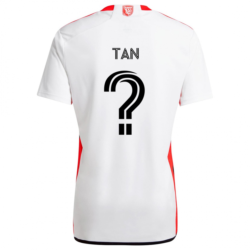 Homem Camisola Oliver Tan #0 Branco Vermelho Alternativa 2024/25 Camisa