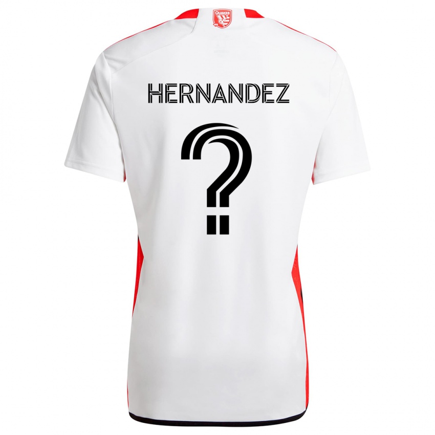 Homem Camisola Oliver Hernandez #0 Branco Vermelho Alternativa 2024/25 Camisa