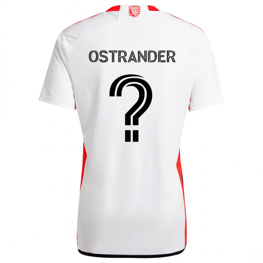 Homem Camisola William Ostrander #0 Branco Vermelho Alternativa 2024/25 Camisa