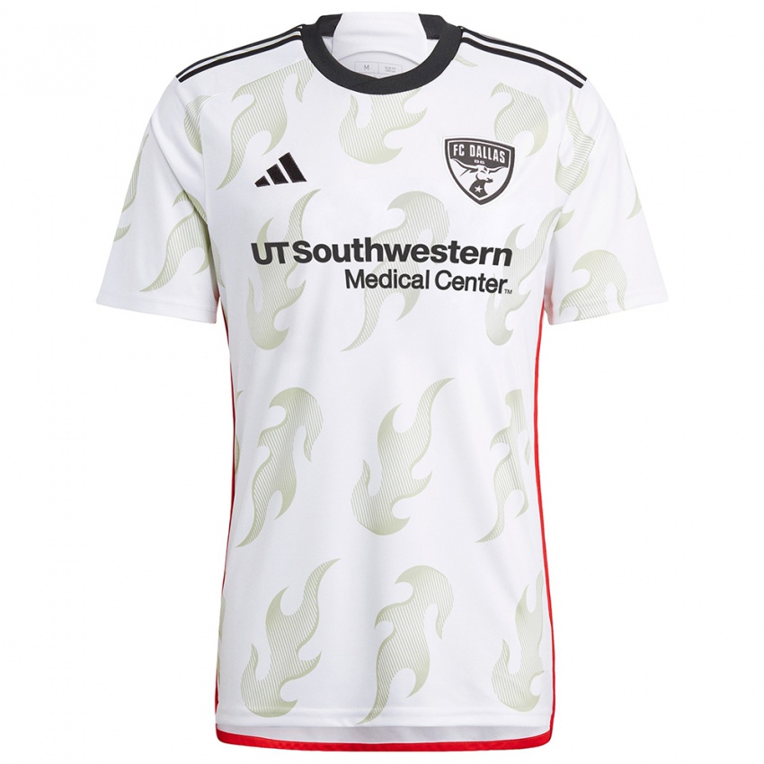 Homem Camisola Sebastian Lletget #8 Branco Vermelho Preto Alternativa 2024/25 Camisa