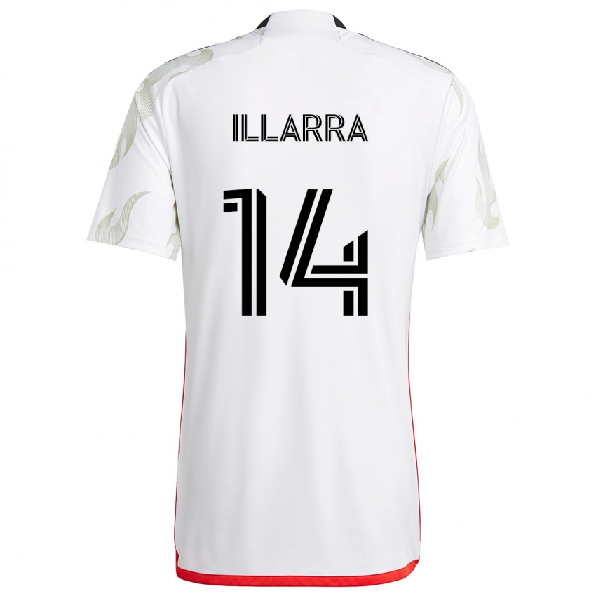 Homem Camisola Asier Illarramendi #14 Branco Vermelho Preto Alternativa 2024/25 Camisa