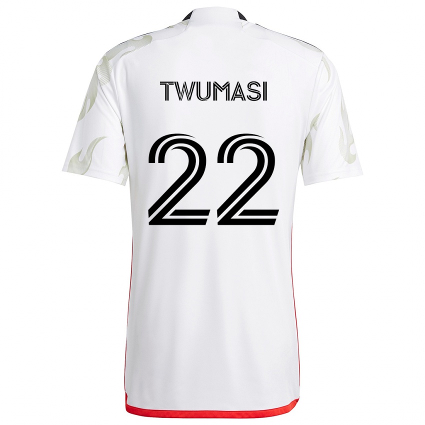 Homem Camisola Ema Twumasi #22 Branco Vermelho Preto Alternativa 2024/25 Camisa