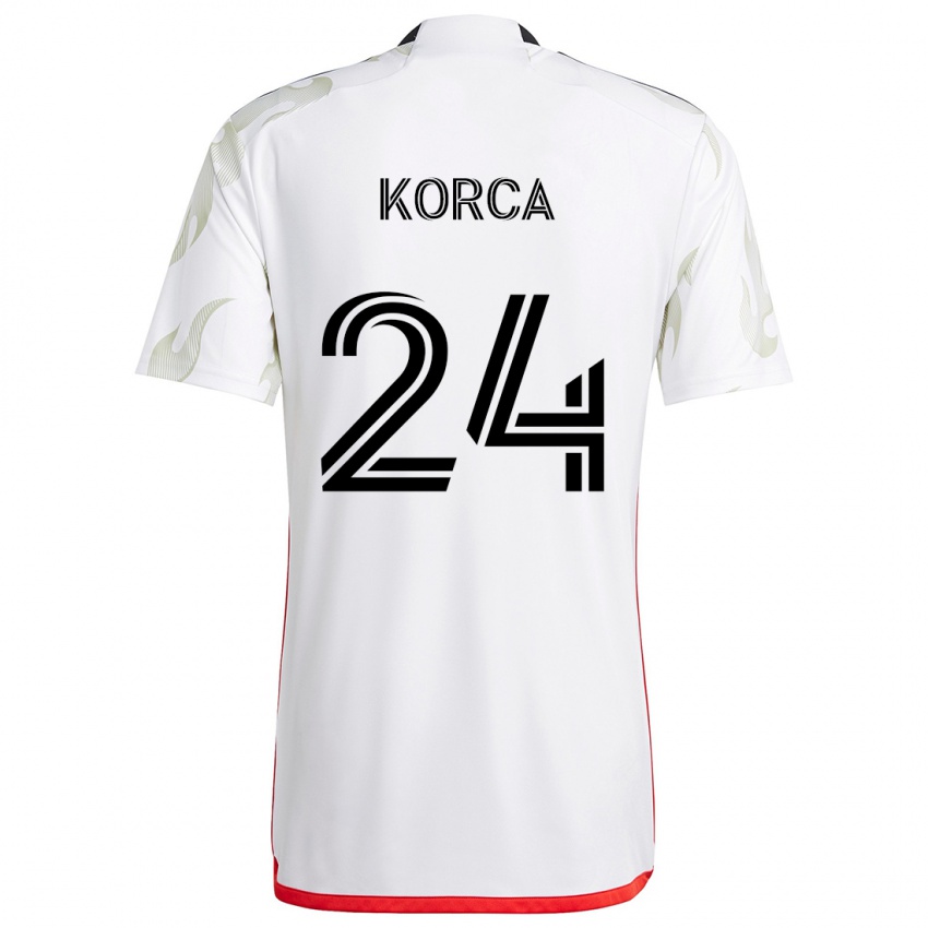 Homem Camisola Amet Korca #24 Branco Vermelho Preto Alternativa 2024/25 Camisa