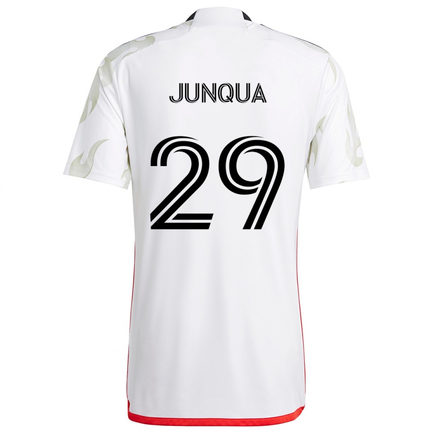 Homem Camisola Sam Junqua #29 Branco Vermelho Preto Alternativa 2024/25 Camisa