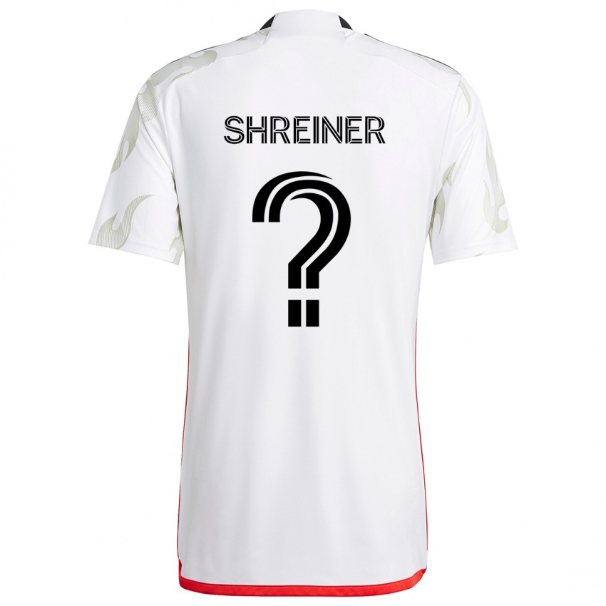 Homem Camisola Luke Shreiner #0 Branco Vermelho Preto Alternativa 2024/25 Camisa