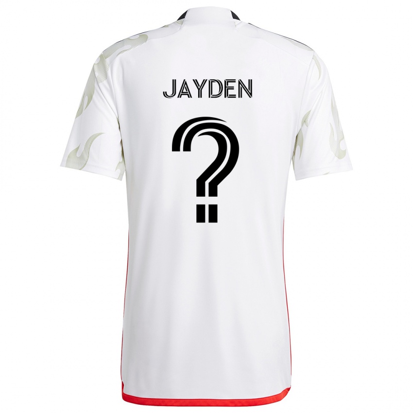 Homem Camisola Rus Jayden #0 Branco Vermelho Preto Alternativa 2024/25 Camisa