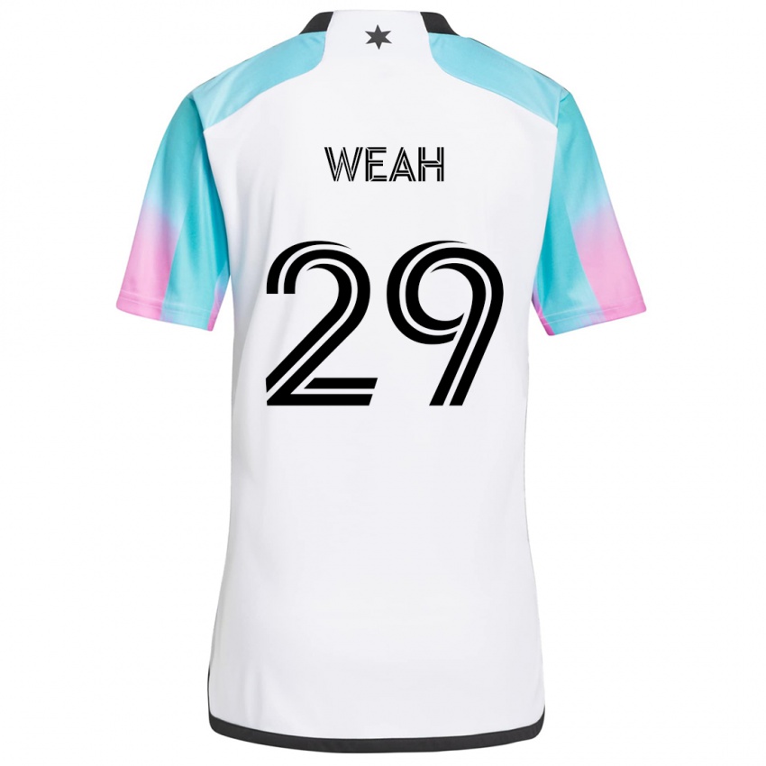 Homem Camisola Patrick Weah #29 Branco Azul Preto Alternativa 2024/25 Camisa