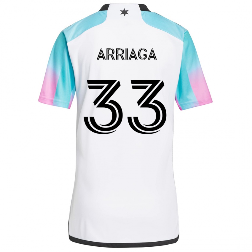 Homem Camisola Kervin Arriaga #33 Branco Azul Preto Alternativa 2024/25 Camisa