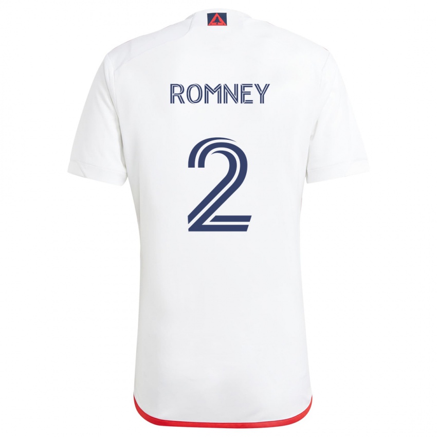 Homem Camisola Dave Romney #2 Branco Vermelho Alternativa 2024/25 Camisa