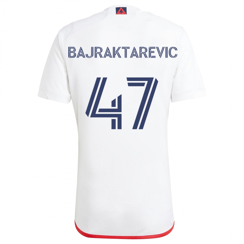 Homem Camisola Esmir Bajraktarevic #47 Branco Vermelho Alternativa 2024/25 Camisa