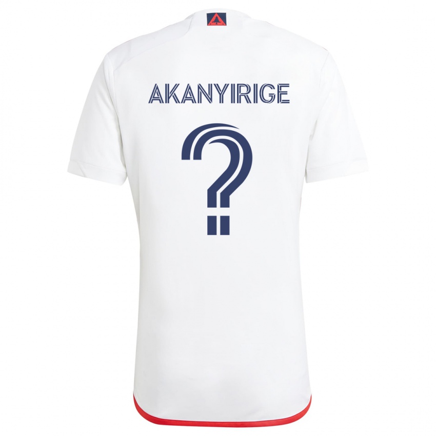 Homem Camisola Jacob Akanyirige #0 Branco Vermelho Alternativa 2024/25 Camisa