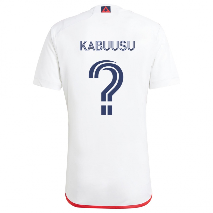 Homem Camisola Jamie Kabuusu #0 Branco Vermelho Alternativa 2024/25 Camisa