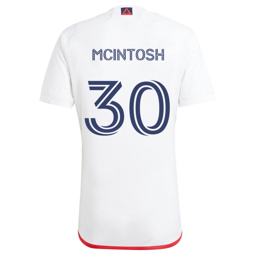 Homem Camisola Damario Mcintosh #30 Branco Vermelho Alternativa 2024/25 Camisa