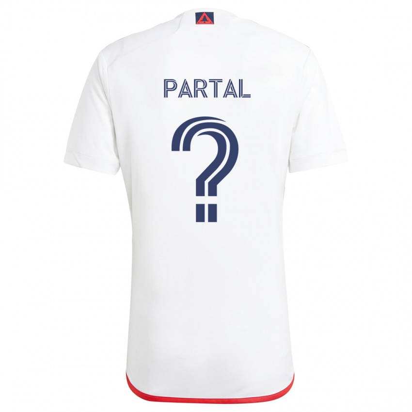 Homem Camisola Joshua Partal #0 Branco Vermelho Alternativa 2024/25 Camisa