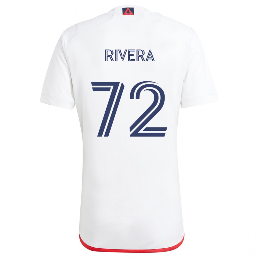 Homem Camisola Damián Rivera #72 Branco Vermelho Alternativa 2024/25 Camisa