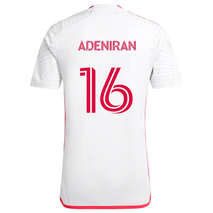 Homem Camisola Samuel Adeniran #16 Branco Vermelho Alternativa 2024/25 Camisa