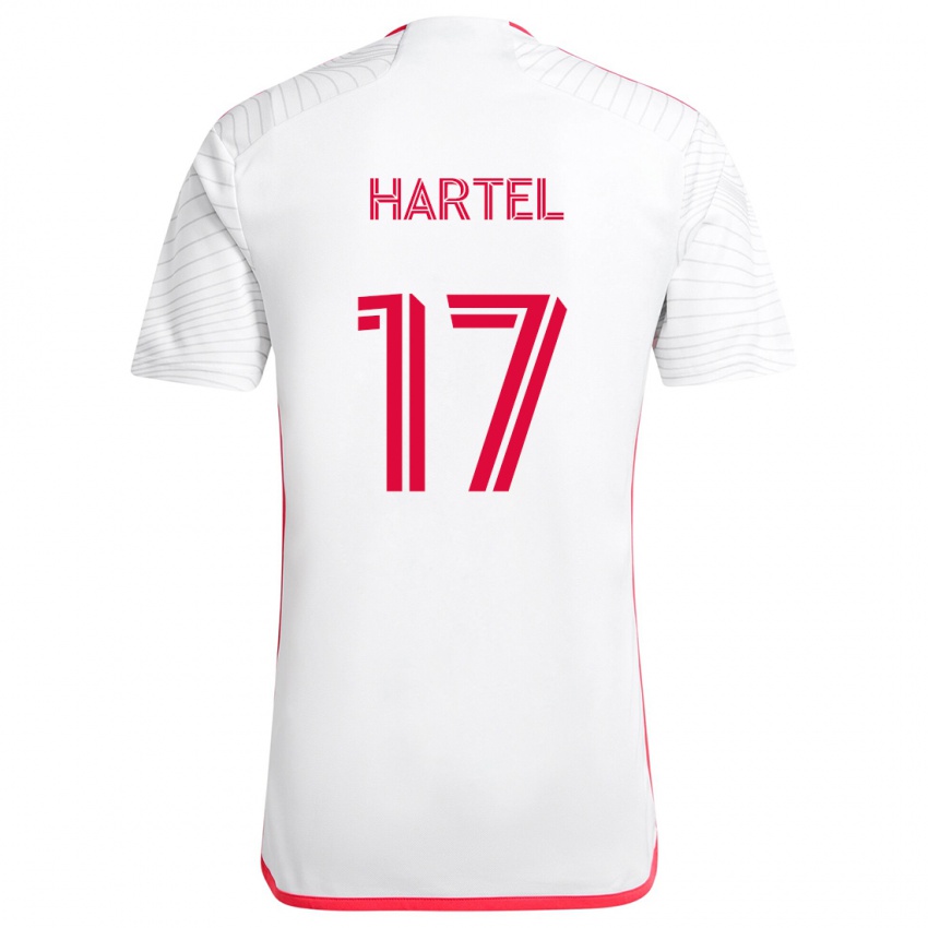 Homem Camisola Marcel Hartel #17 Branco Vermelho Alternativa 2024/25 Camisa