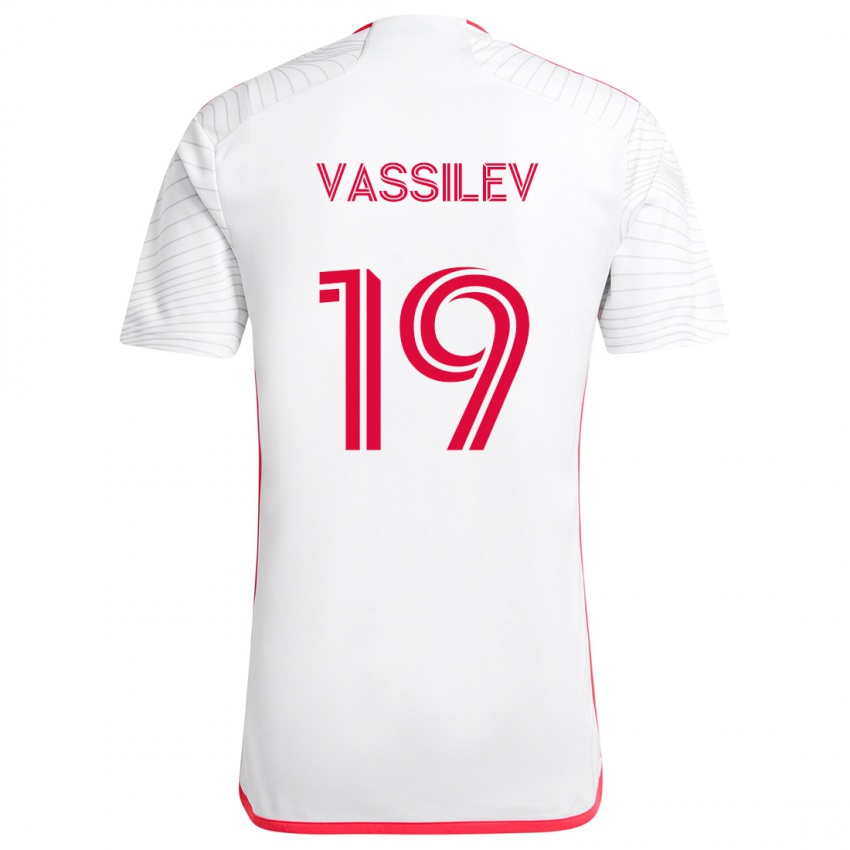 Homem Camisola Indiana Vassilev #19 Branco Vermelho Alternativa 2024/25 Camisa