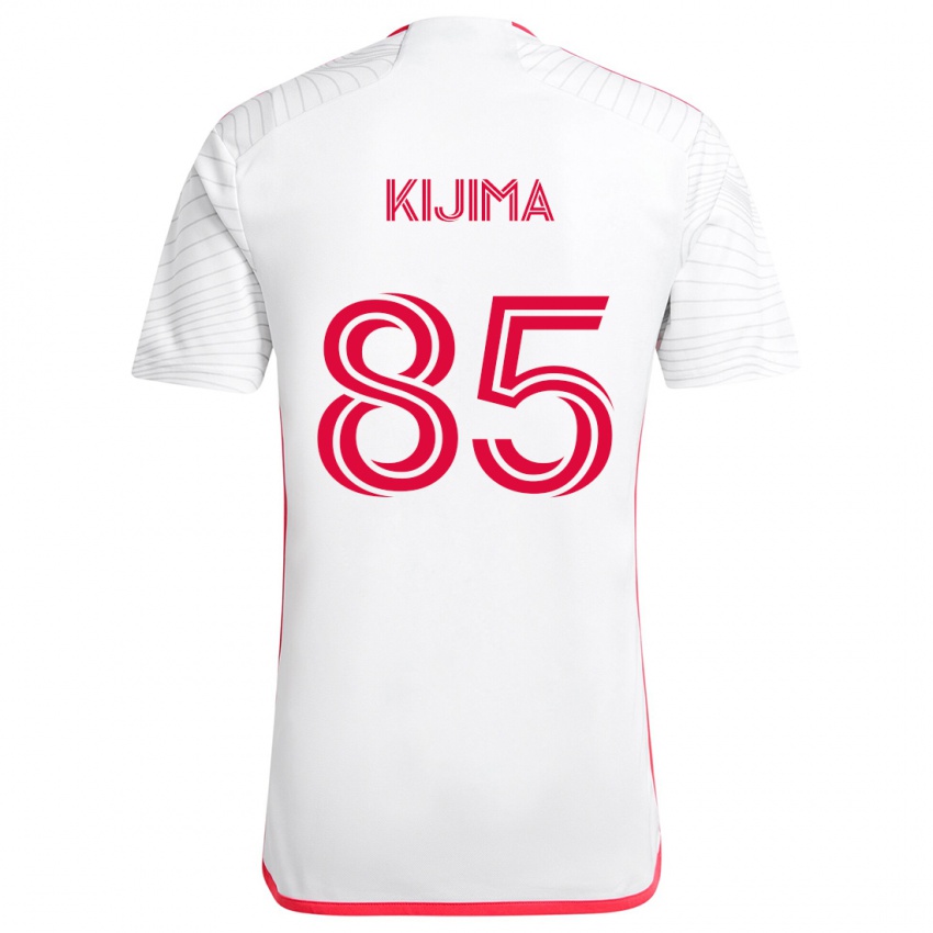 Homem Camisola Hosei Kijima #85 Branco Vermelho Alternativa 2024/25 Camisa