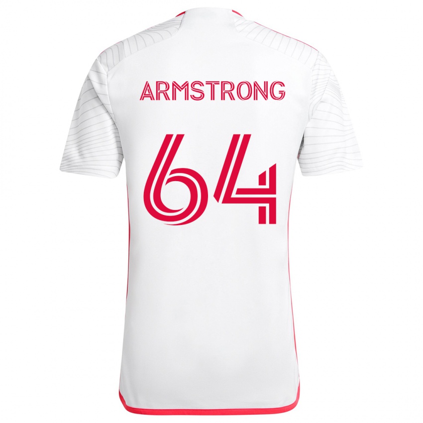 Homem Camisola Dida Armstrong #64 Branco Vermelho Alternativa 2024/25 Camisa