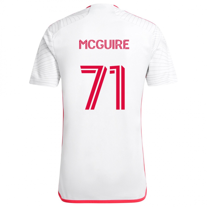 Homem Camisola Nolan Mcguire #71 Branco Vermelho Alternativa 2024/25 Camisa