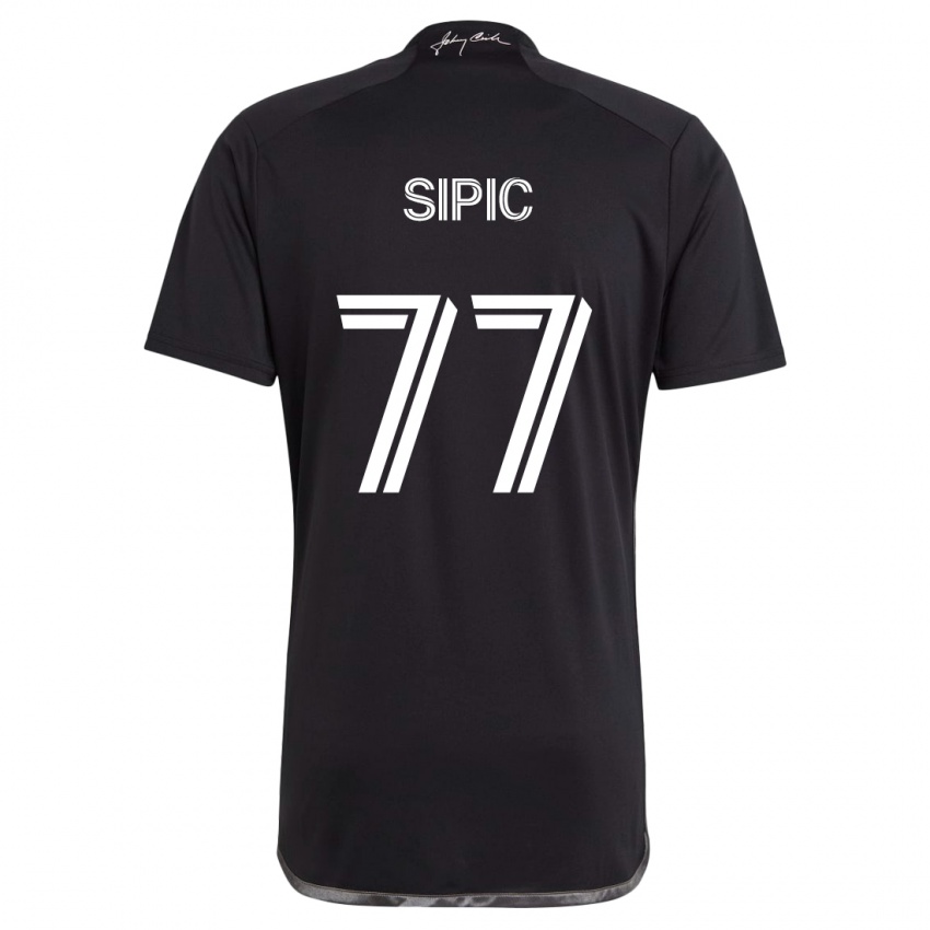 Homem Camisola Adem Sipić #77 Preto Alternativa 2024/25 Camisa