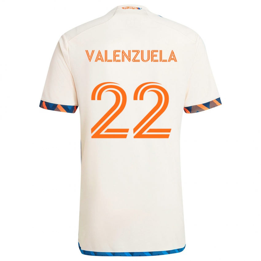 Homem Camisola Gerardo Valenzuela #22 Laranja Branco Alternativa 2024/25 Camisa