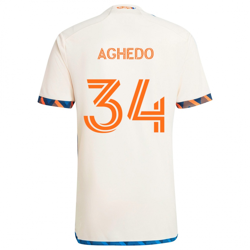 Homem Camisola London Aghedo #34 Laranja Branco Alternativa 2024/25 Camisa