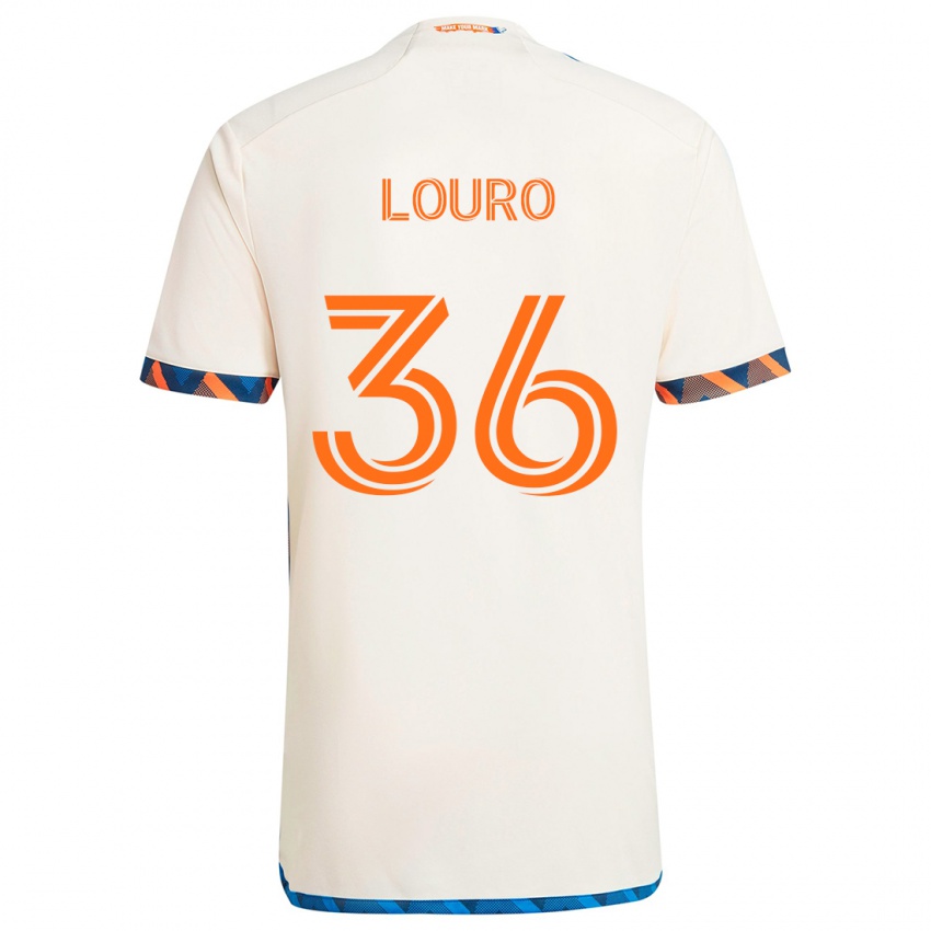 Homem Camisola Evan Louro #36 Laranja Branco Alternativa 2024/25 Camisa