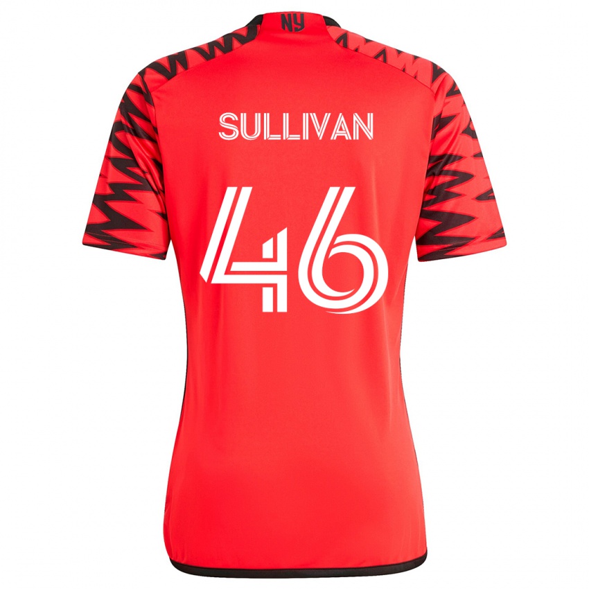 Homem Camisola Dylan Sullivan #46 Vermelho Preto Branco Alternativa 2024/25 Camisa